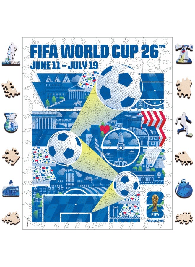 FIFA World Cup FIFA Official Licensed World Cup 2026 Host City Philadelphia Wooden Jigsaw Puzzle 200 Pieces - Image 1